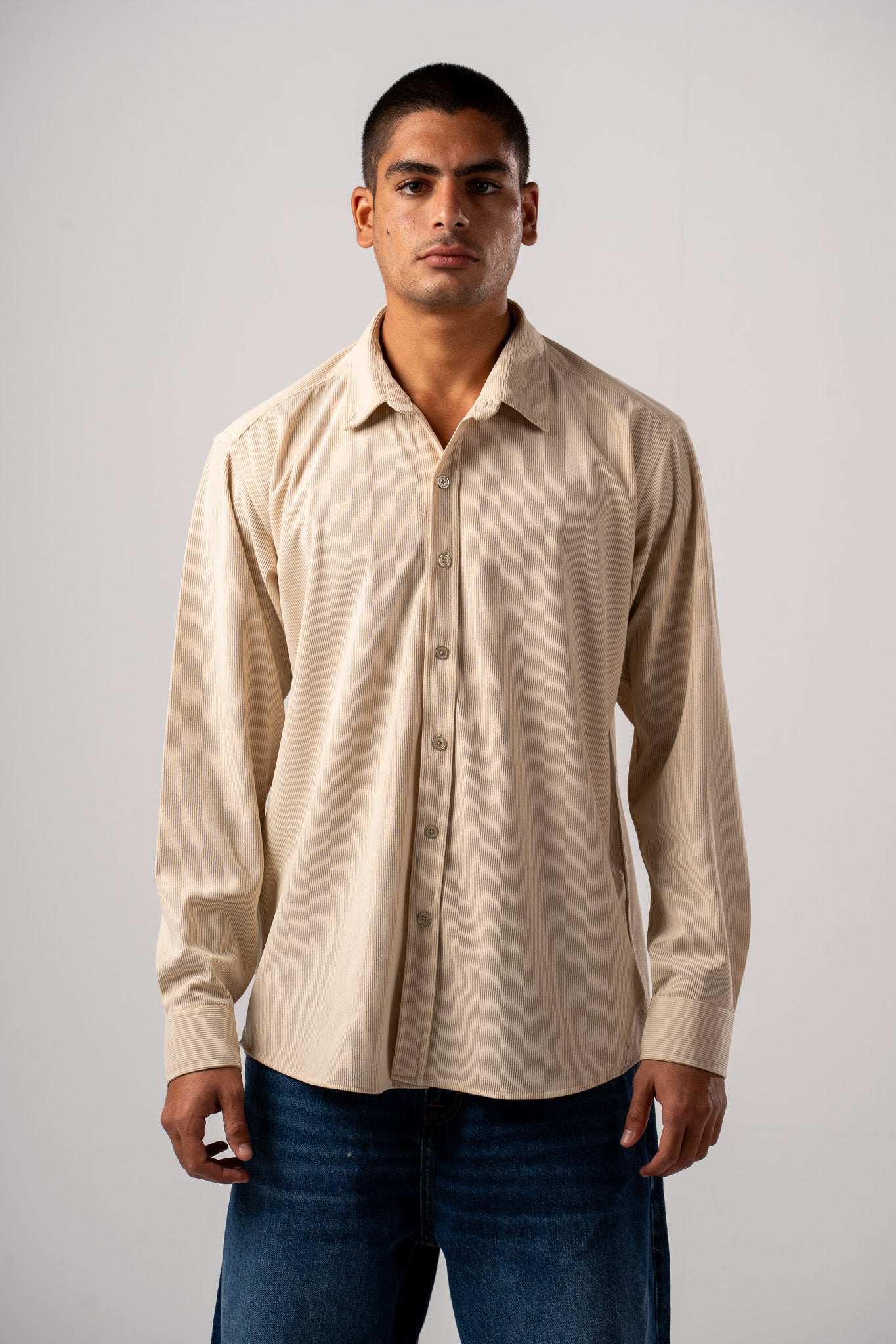 Beige Corduroy Shirt